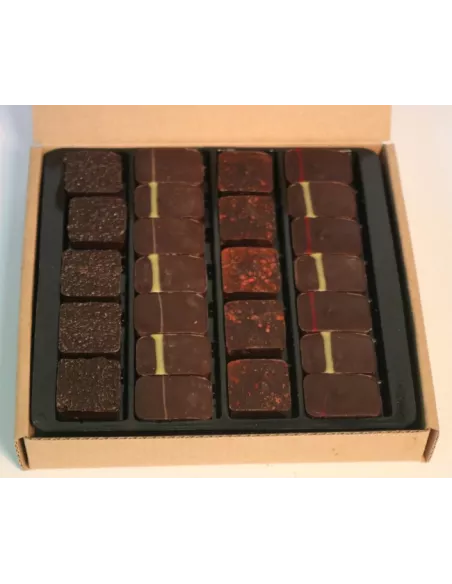 coffret dégustation  cru cacao 24 chocolats