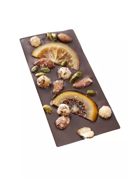 Tablette de chocolat noir et fruits secs | Gourmandises haut de gamme