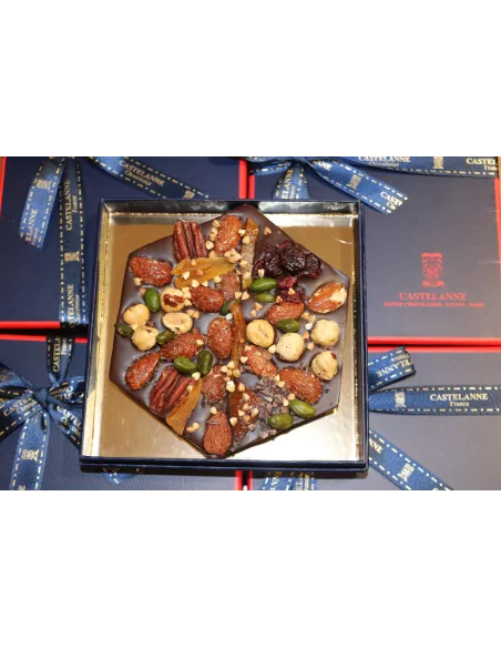 Tablette de chocolat noir et fruits secs | Gourmandises haut de gamme