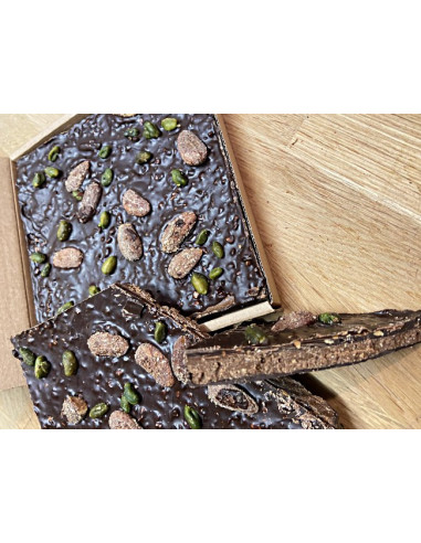 Tablette Chocolat au lait, fourée Caramel et Fleur de sel