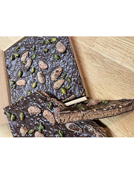 Tablette Chocolat au lait, fourée Caramel et Fleur de sel