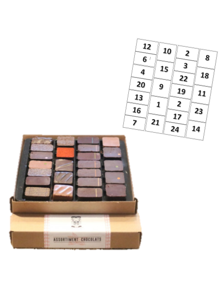 Coffret 24 chocolats haut de gamme | Chocolat en ligne