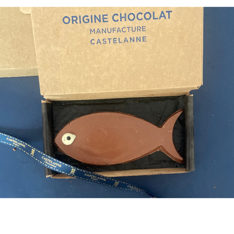 Poisson praliné  noir maison Castelanne - livraison à domicile