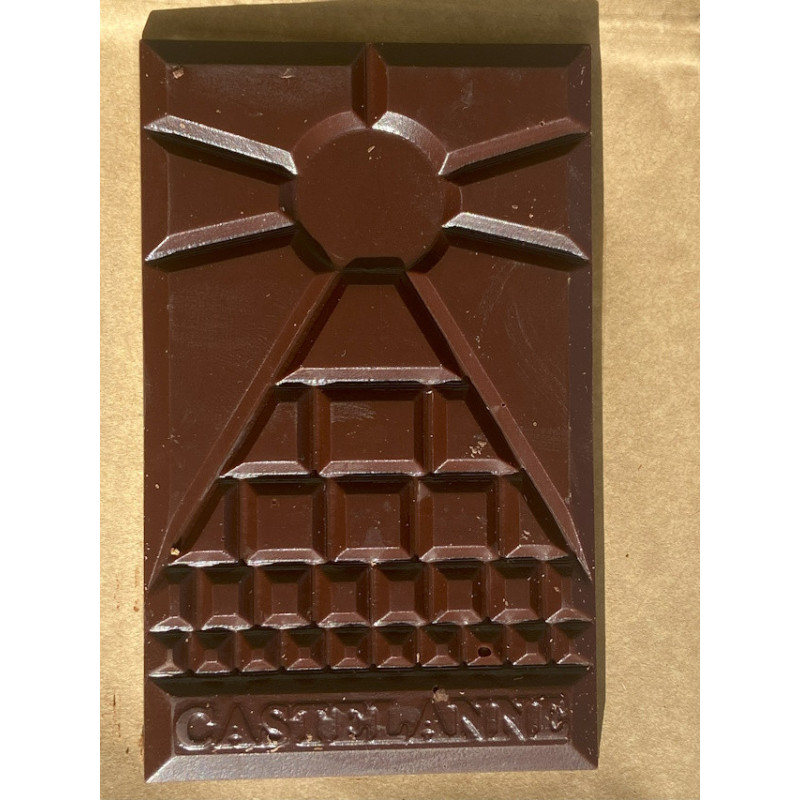 Tablette chocolat noir 100% cacao Pérou bio - Castelanne