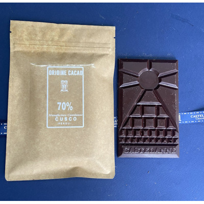 Tablette chocolat noir 100% Pérou, sans sucre