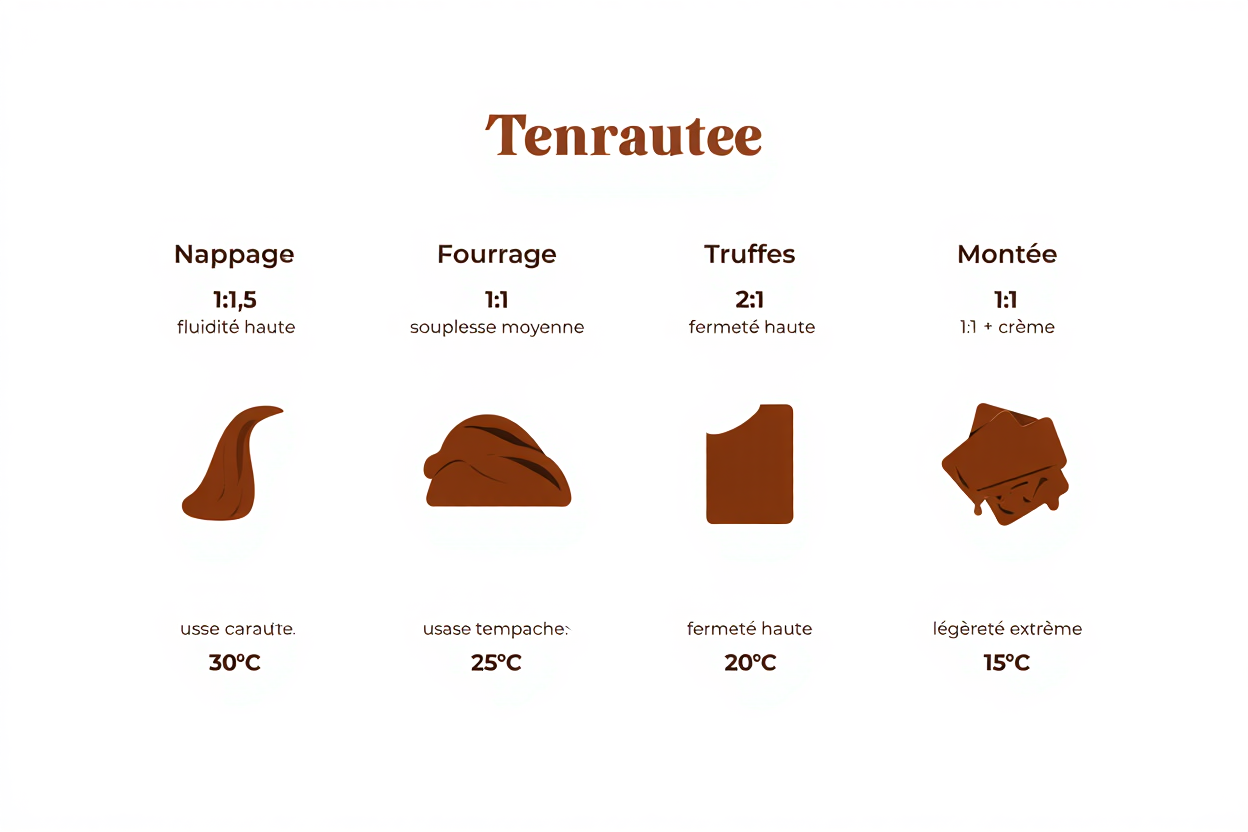 Ratios et textures de ganache