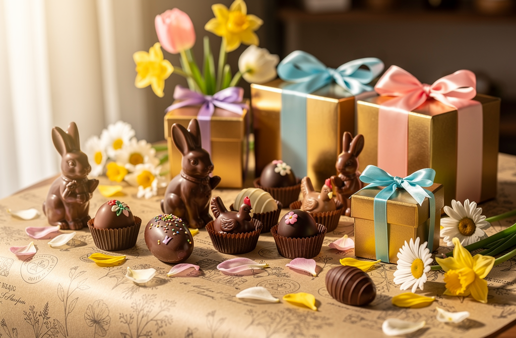 Chocolats pâques : œufs, lapin, poule à commander en ligne
