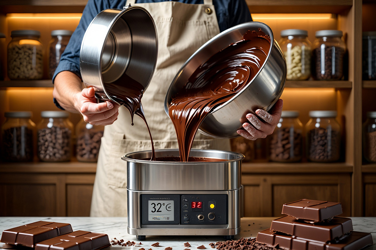Tempérage du chocolat noir et au lait : guide complet du maître chocolatier