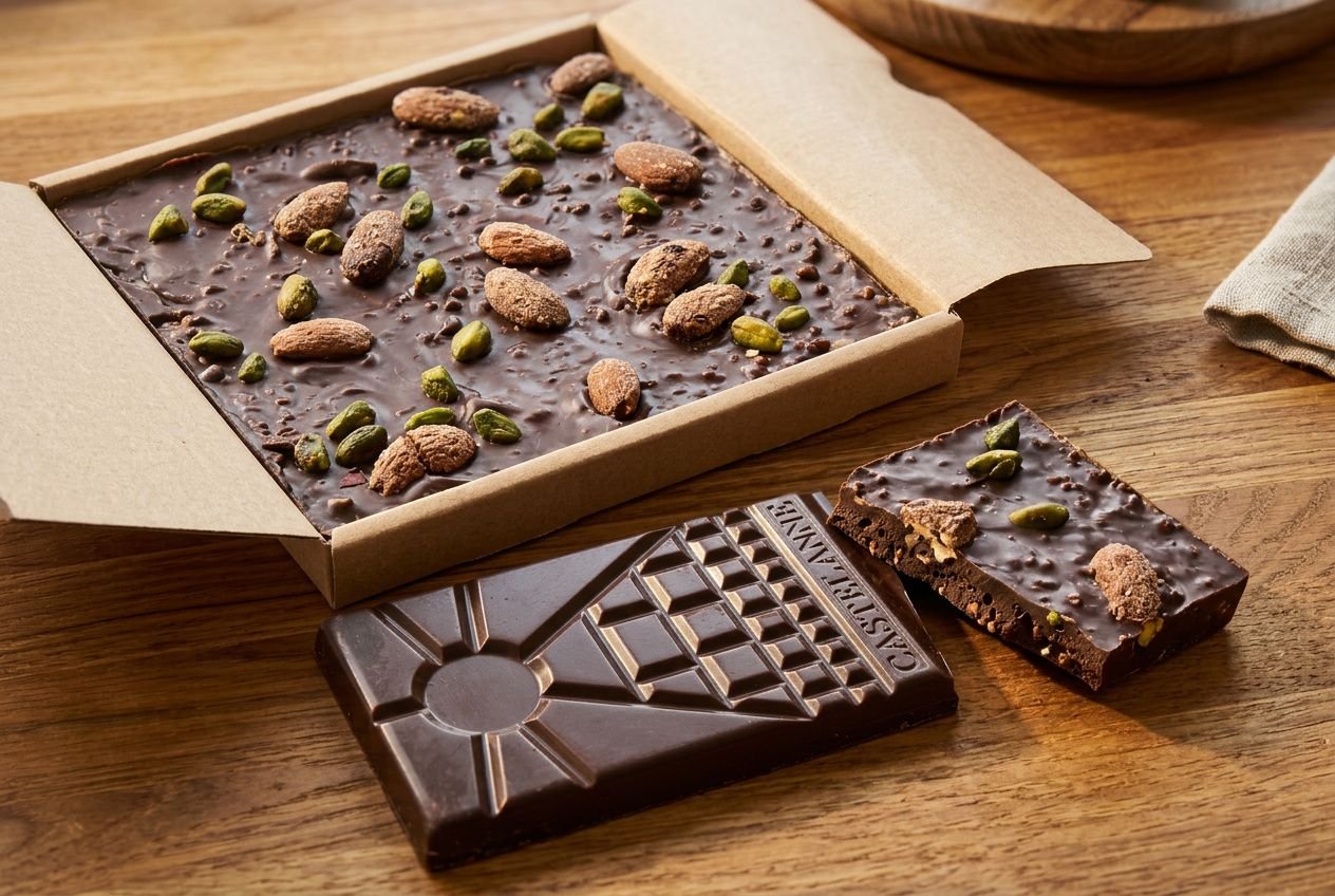 Carré de chocolat au lait : calories par poids, marque et tablette